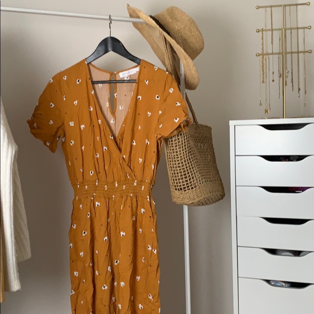 Mustard Vneck Jumpsuit